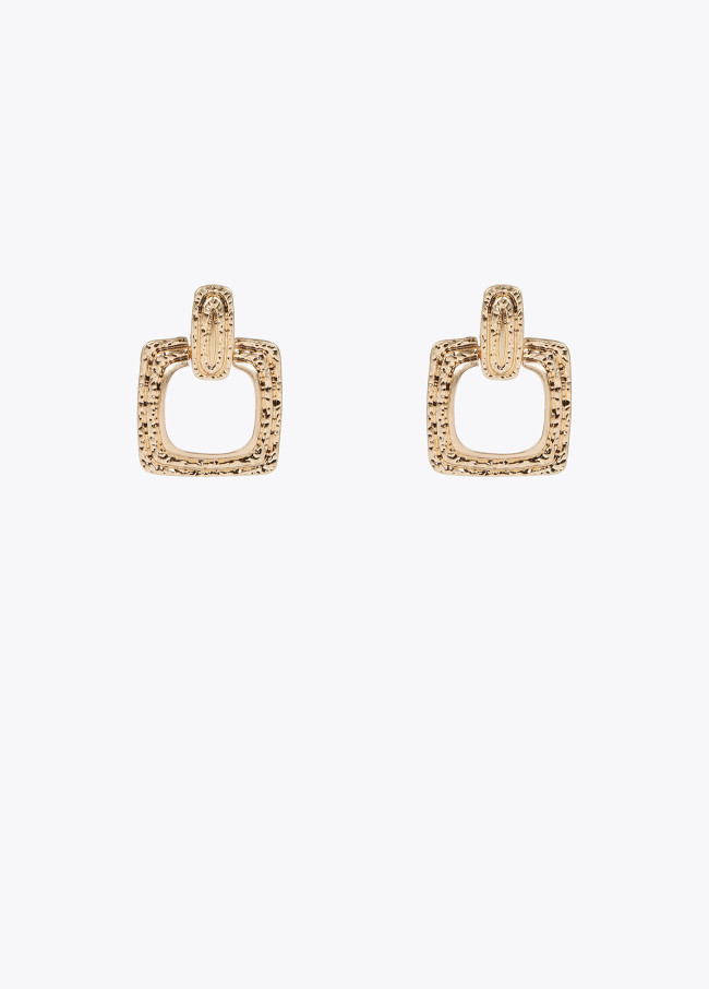 lola casademunt Pendientes cuadrados textura Ofertas de temporada