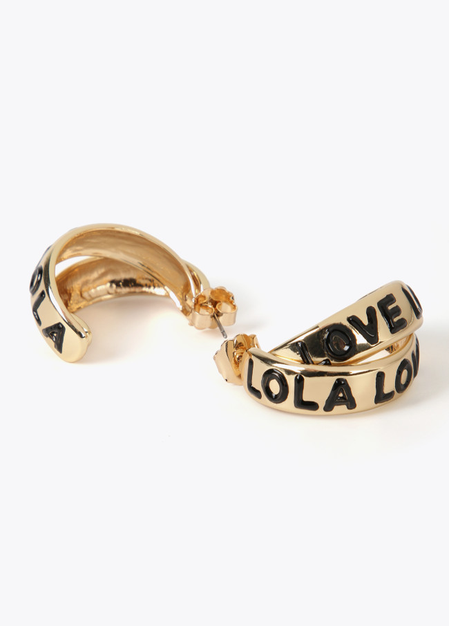 lola casademunt Pendientes doble aro Lola Love