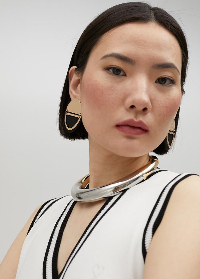 lola casademunt Pendientes doble pieza metal En línea