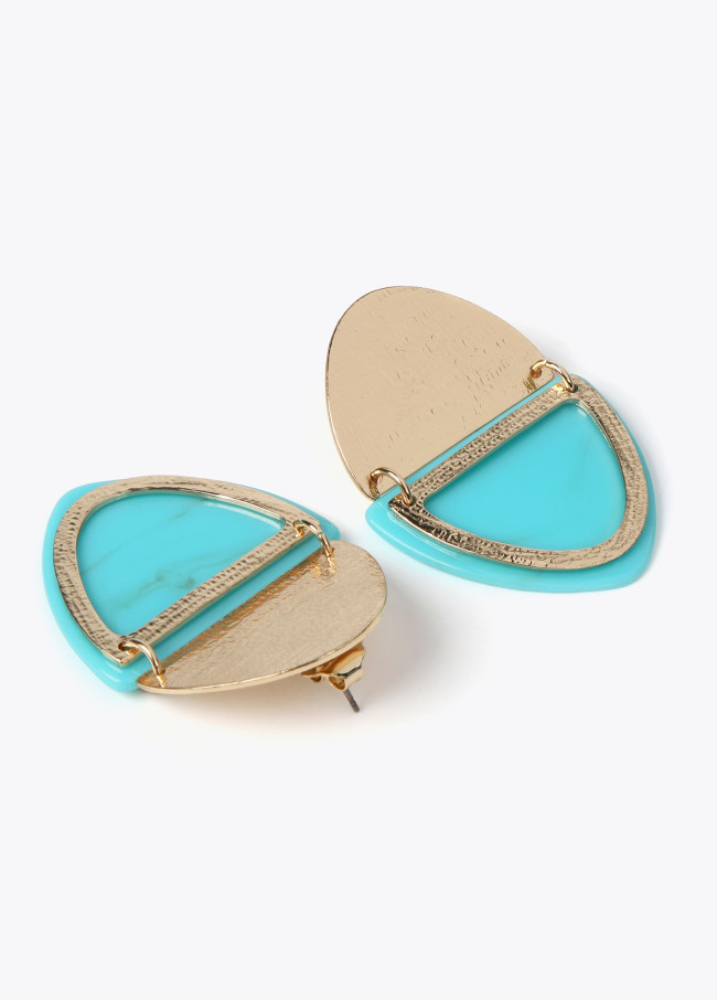 lola casademunt Pendientes doble pieza metal Outlet