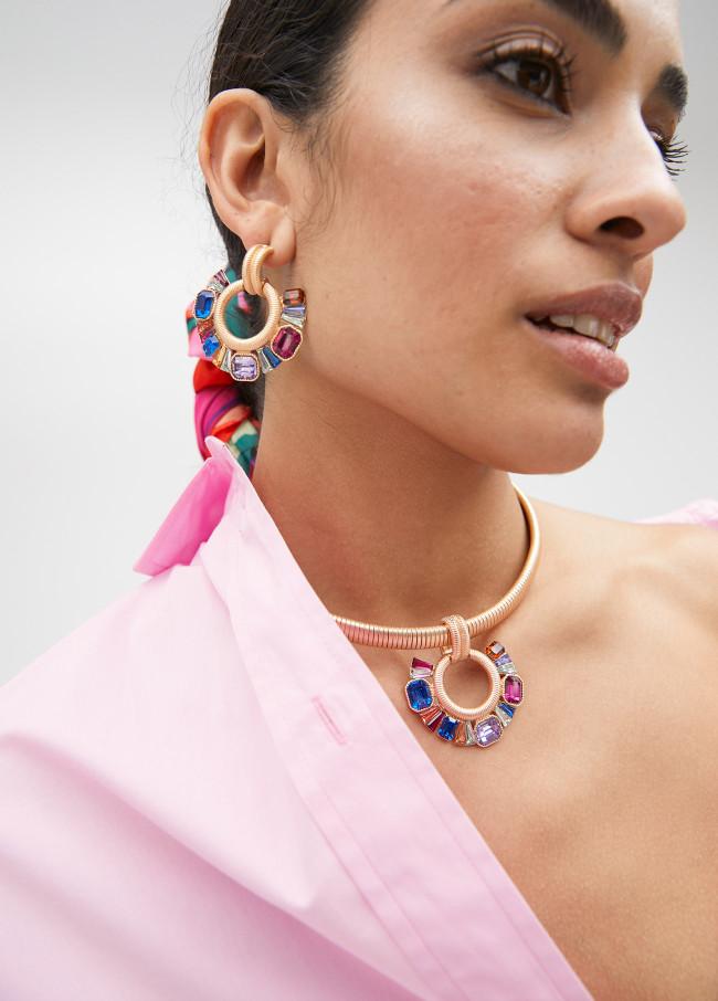 lola casademunt Pendientes joya de aro frontal En oferta