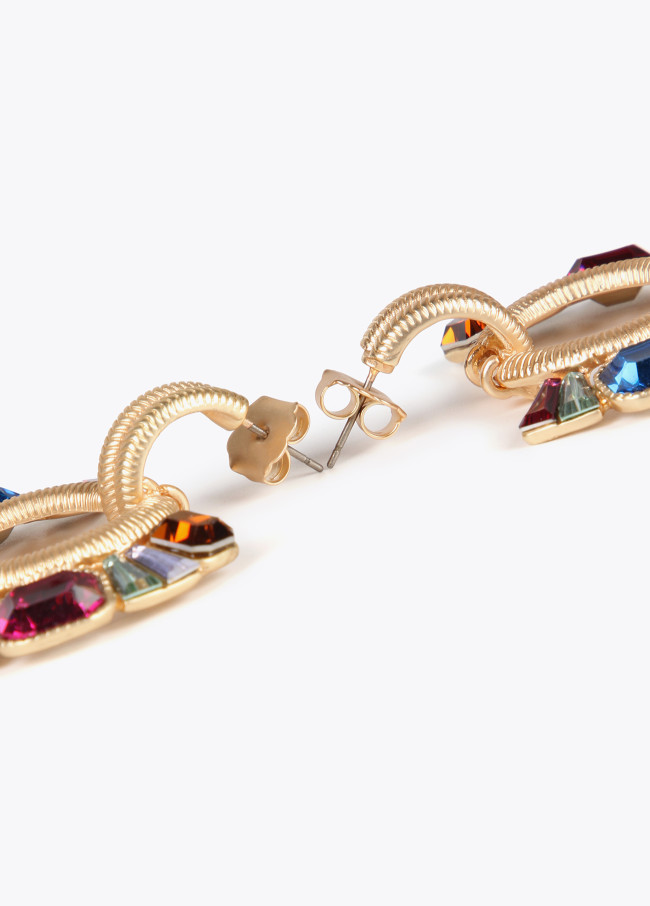 lola casademunt Pendientes joya de aro frontal En oferta