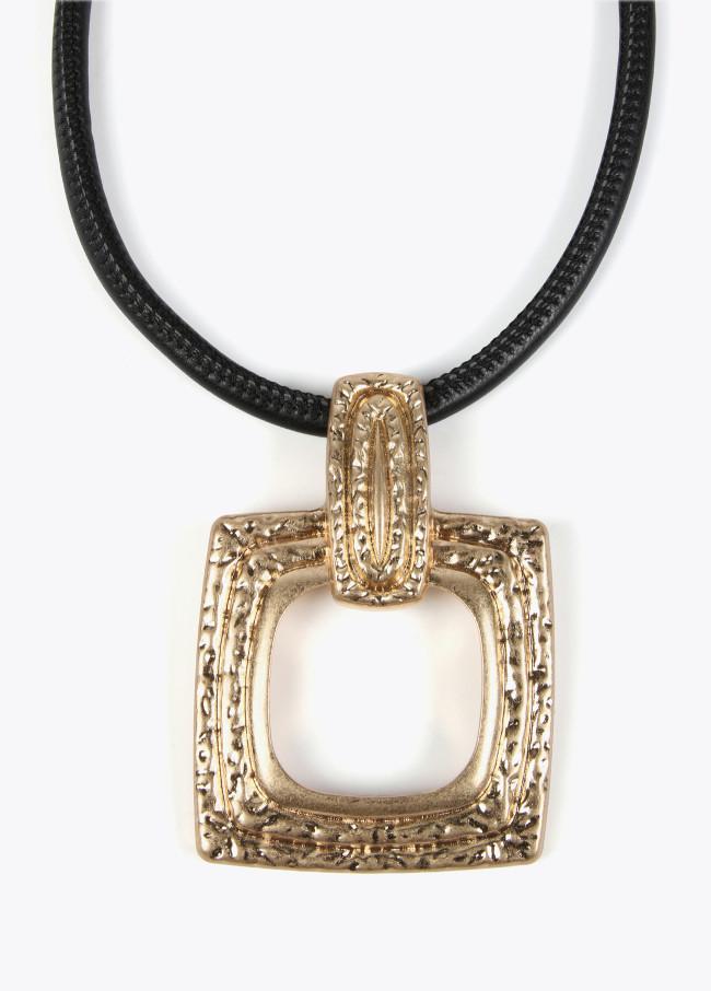 lola casademunt Collar con cuadrado textura Gran oferta