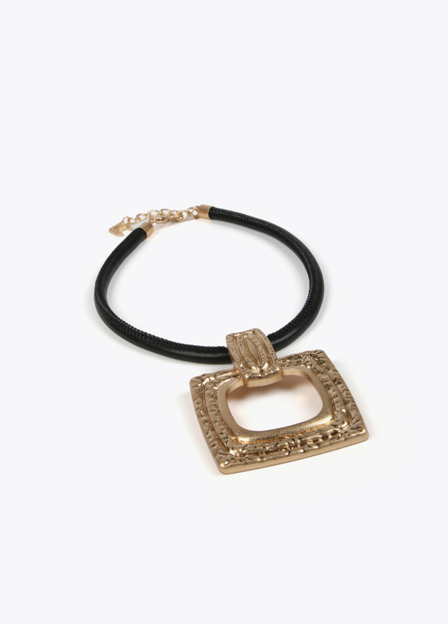 lola casademunt Collar con cuadrado textura Gran oferta
