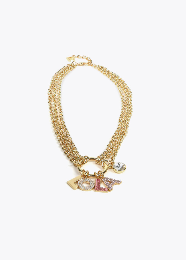 lola casademunt Collar multi cadena y charms Lola Love