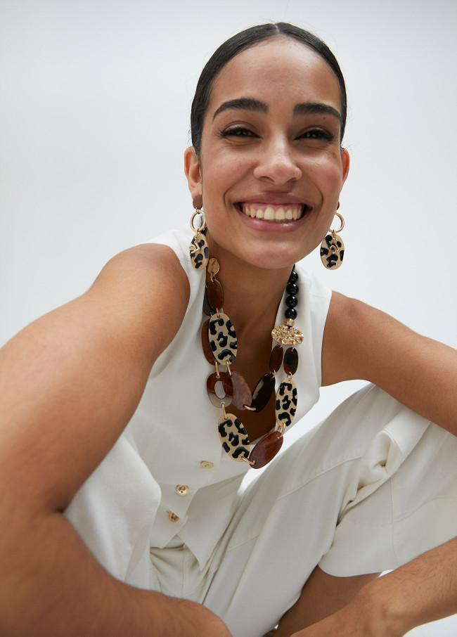 lola casademunt Collar animal print Tienda