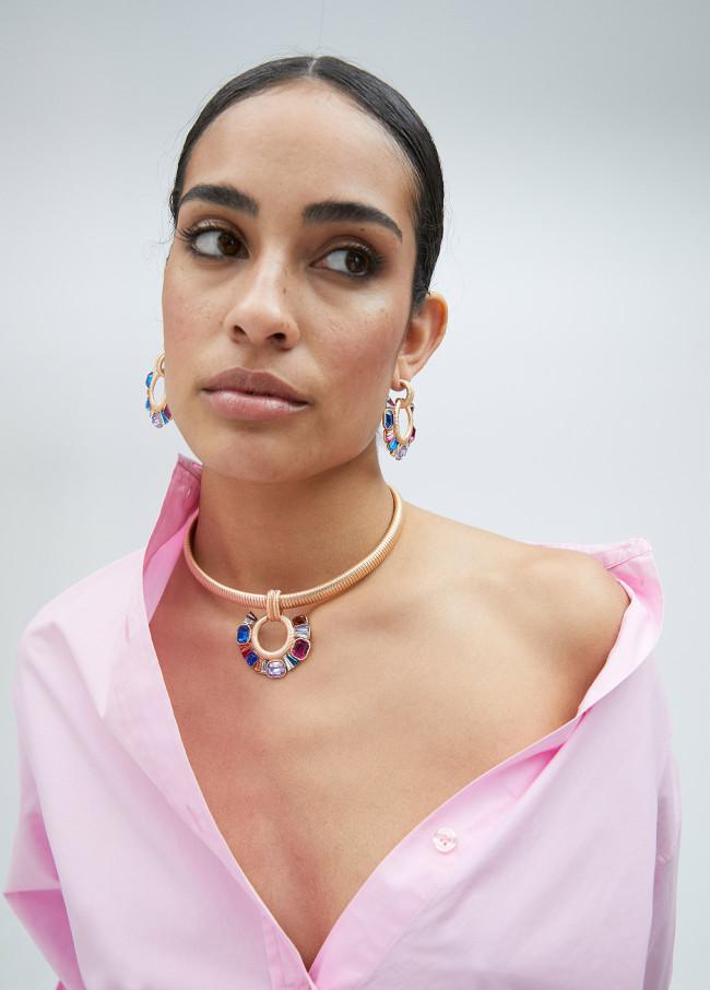 lola casademunt Collar gargantilla con aro frontal Rebajas top