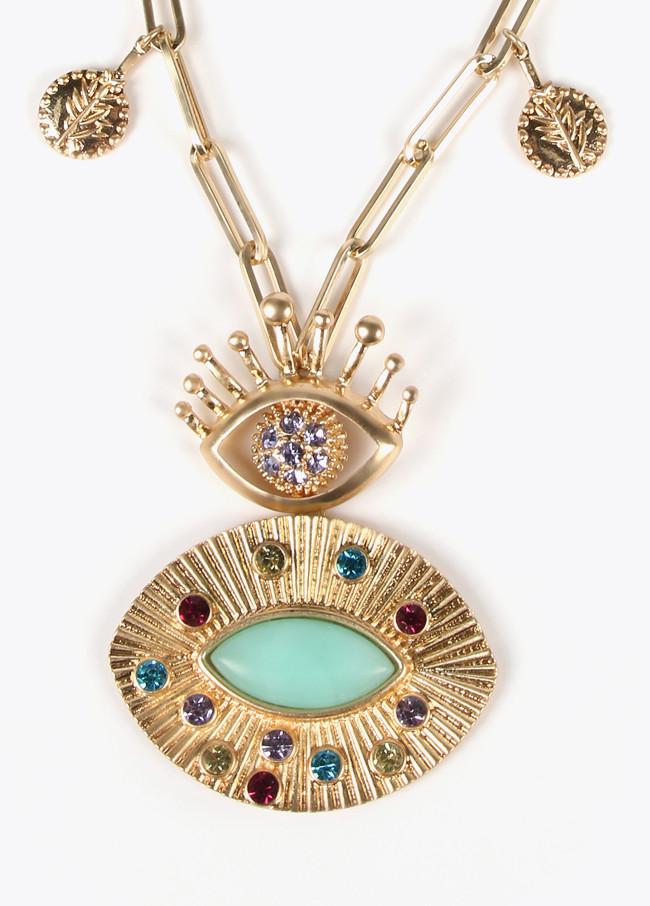 lola casademunt Collar con ojo joya y charms Envío gratis