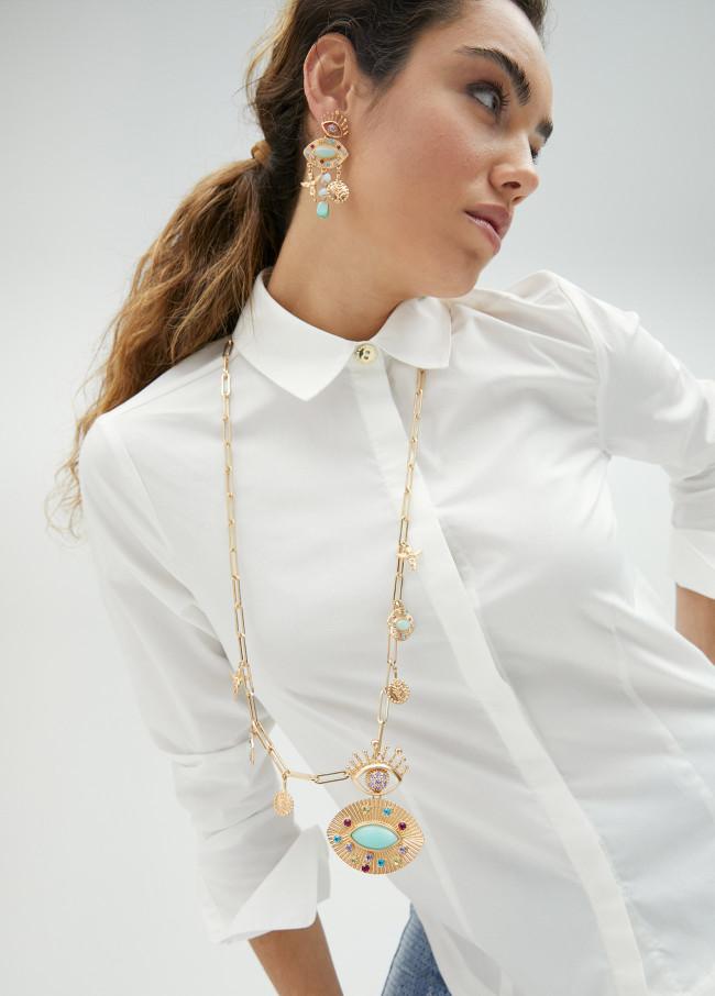 lola casademunt Collar con ojo joya y charms Envío gratis