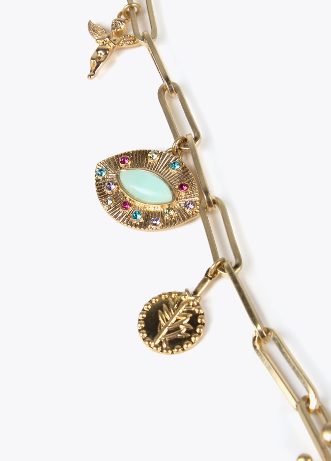 lola casademunt Collar con ojo joya y charms Envío gratis