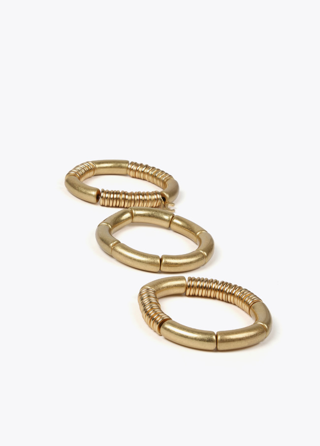 lola casademunt Pack pulseras elásticas oro mate ÚLTIMAS EDICIONES
