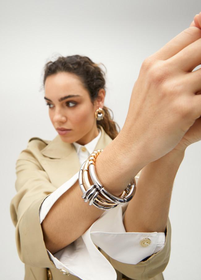 lola casademunt Pack pulseras metal bicolor Últimos 2 días