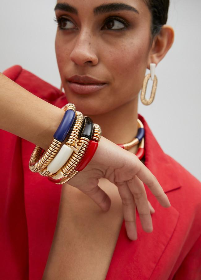 lola casademunt Pack pulseras con pieza de color acrílica Precio de fábrica