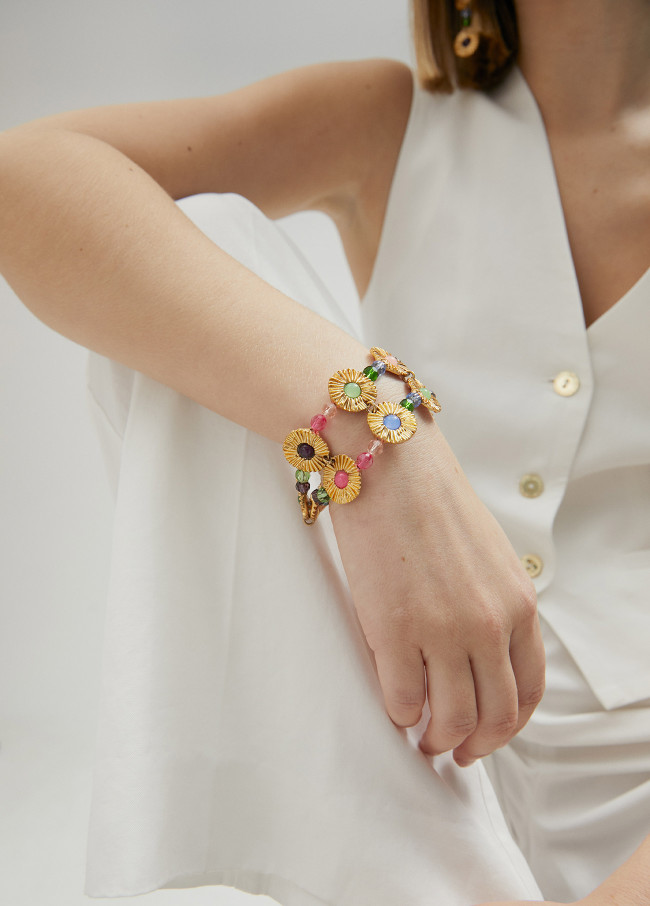 lola casademunt Pulsera mini flores Solo hoy