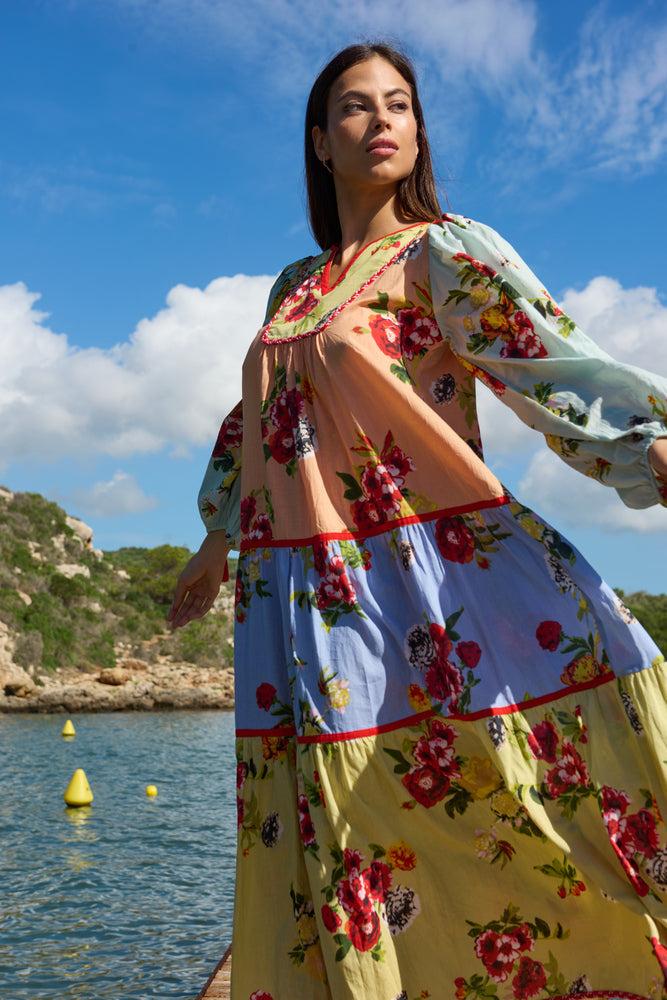 luna llena Vestido largo Lisa Colección Favignana SF97 – Luna Llena Descuento por venta flash