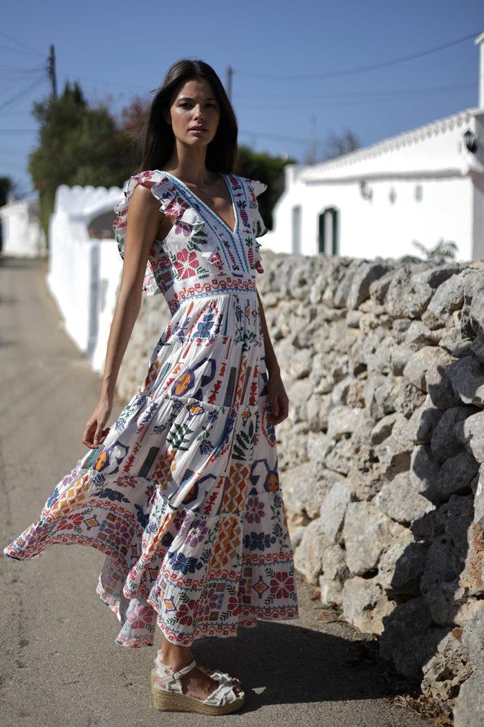 luna llena Vestido Rosario Colección Zihuatanejo BR139 – Luna Llena 2025
