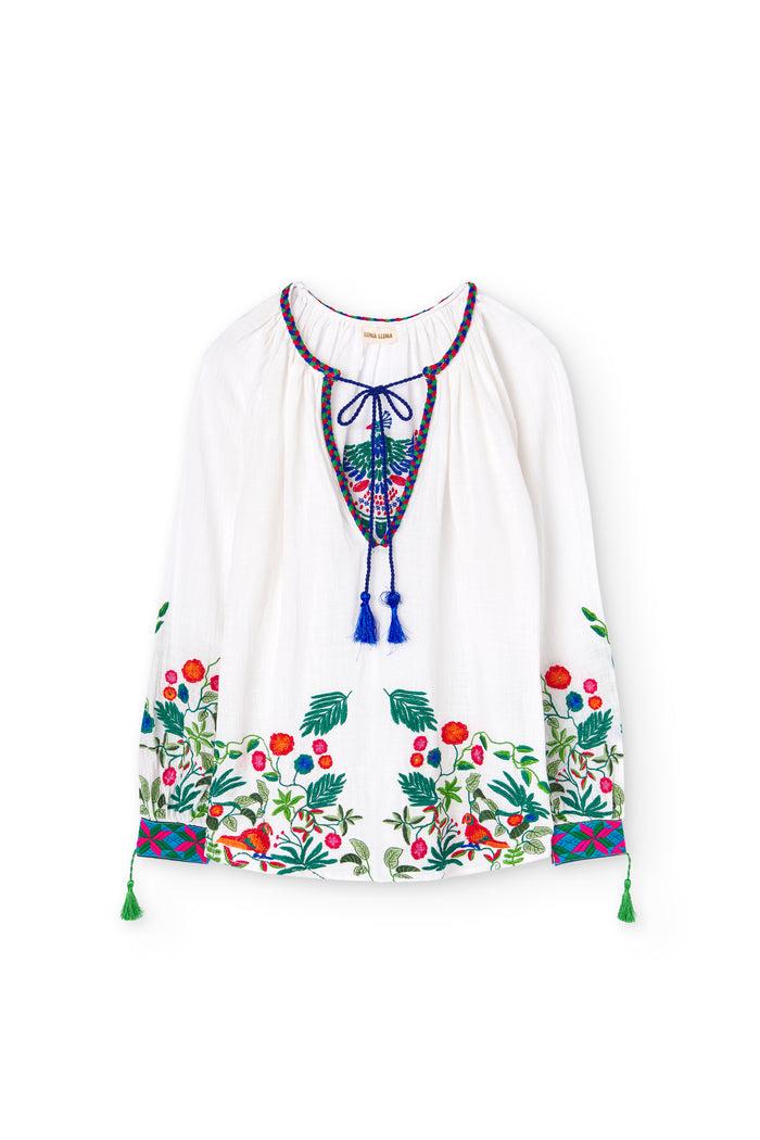 luna llena Blusa Bordada Barbara BR35 – Luna Llena Tienda