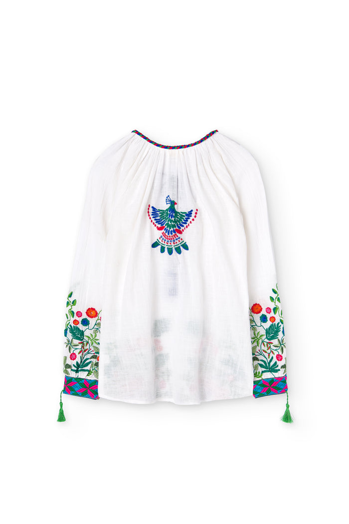 luna llena Blusa Bordada Barbara BR35 – Luna Llena Tienda