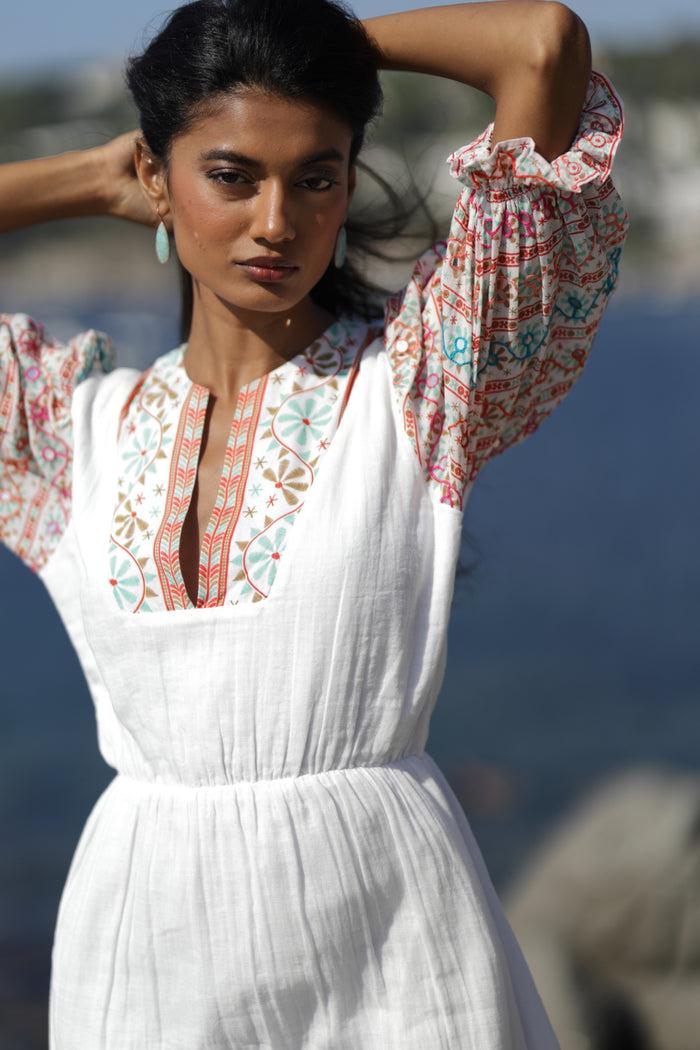luna llena Vestido bordado Anthea MR42 – Luna Llena Outlet online