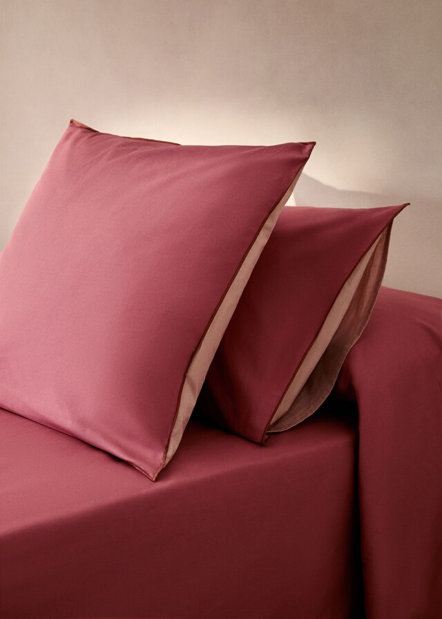mango Funda almohada algodón percal reversible 50x75 cm mango Funda almohada algodón percal reversible 50x75 cm