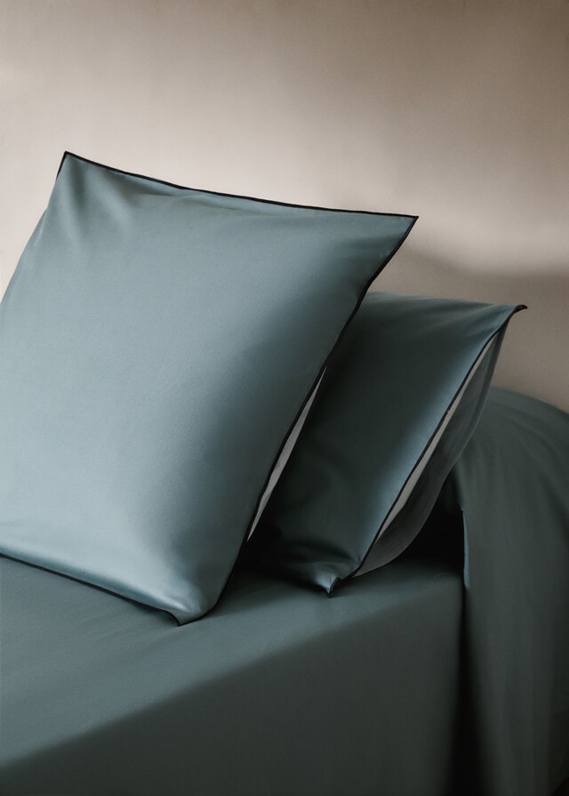 mango Funda almohada algodón percal reversible 50x75 cm mango Funda almohada algodón percal reversible 50x75 cm
