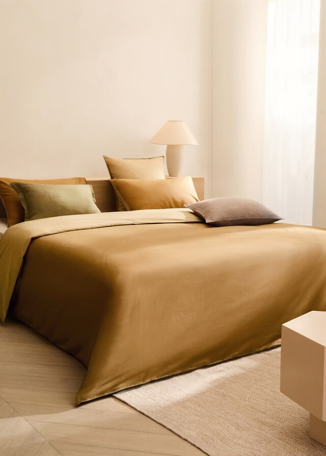 mango Funda nórdica algodón percal reversible cama 135 cm mango Funda nórdica algodón percal reversible cama 135 cm