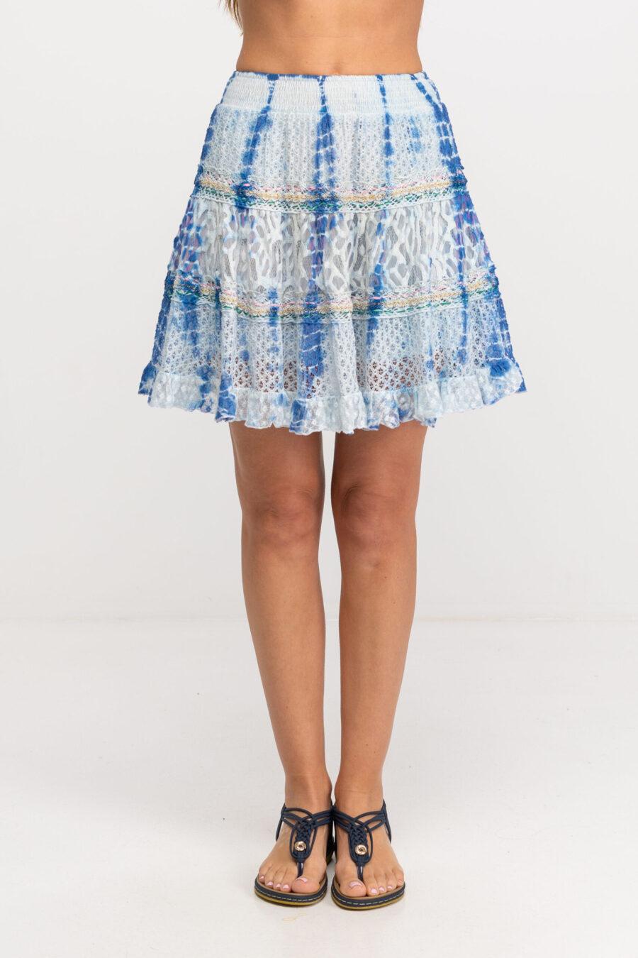 peace&love by calao FALDA MINI TIE DYE EN TEJIDO CALADO Precios de Black Friday
