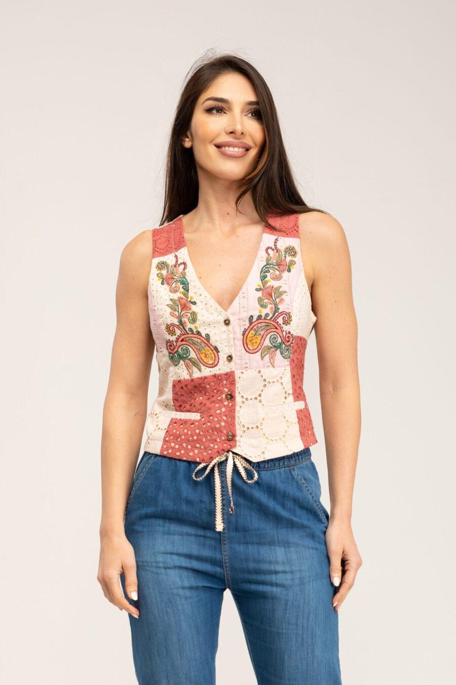 peace&love by calao CHALECO PATCHWORK IC2532CHL Devoluciones gratuitas