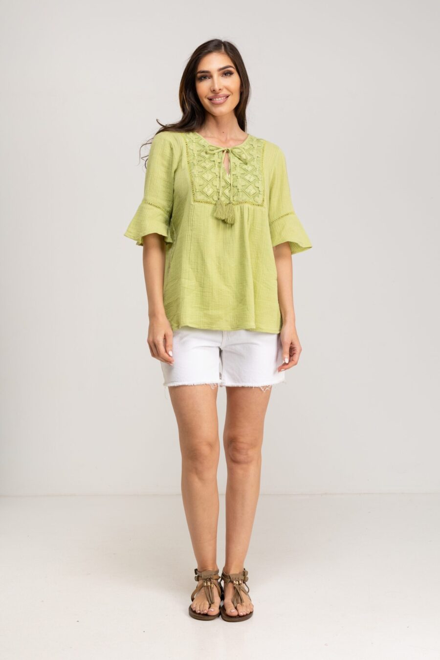 peace&love by calao BLUSA LISA CON APLIQUE DE TEJIDO Outlet