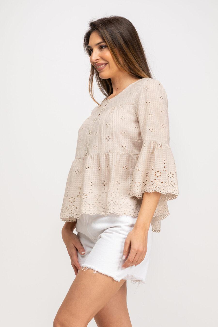 peace&love by calao BLUSA ALGODÓN CON TEJIDO BORDADO Outlet online