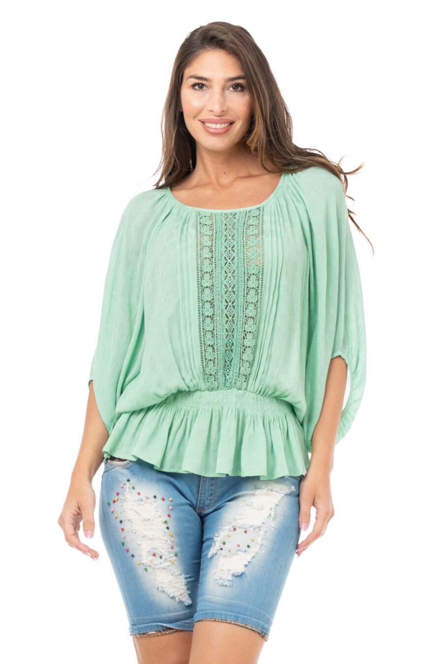 peace&love by calao BLUSA LISA BORDADA Venta caliente