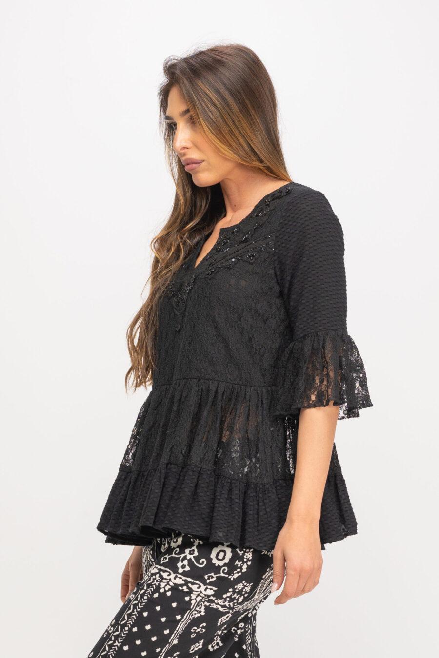 peace&love by calao BLUSA DE ENCAJE MANGA 3/4 Gran oferta