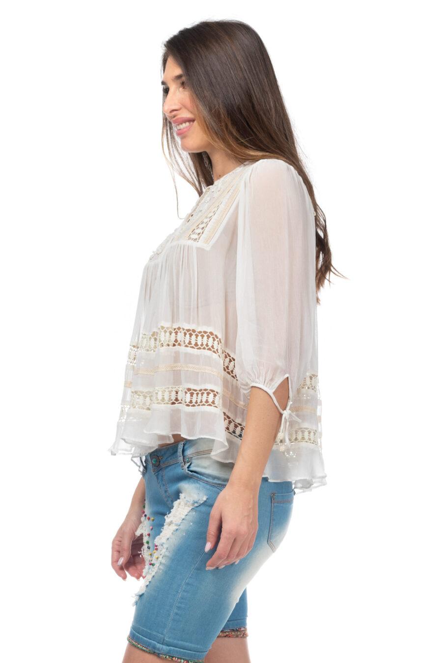 peace&love by calao BLUSA LISA CON MANGA AL CODO Rebajas de fábrica