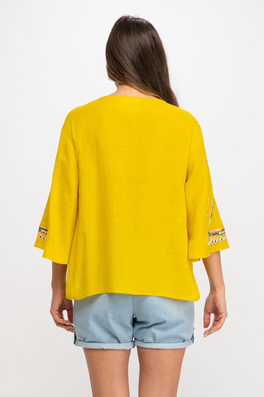 peace&love by calao BLUSA DE CUELLO PICO Y ESTILO OVERSIZE PR9011B Descuento