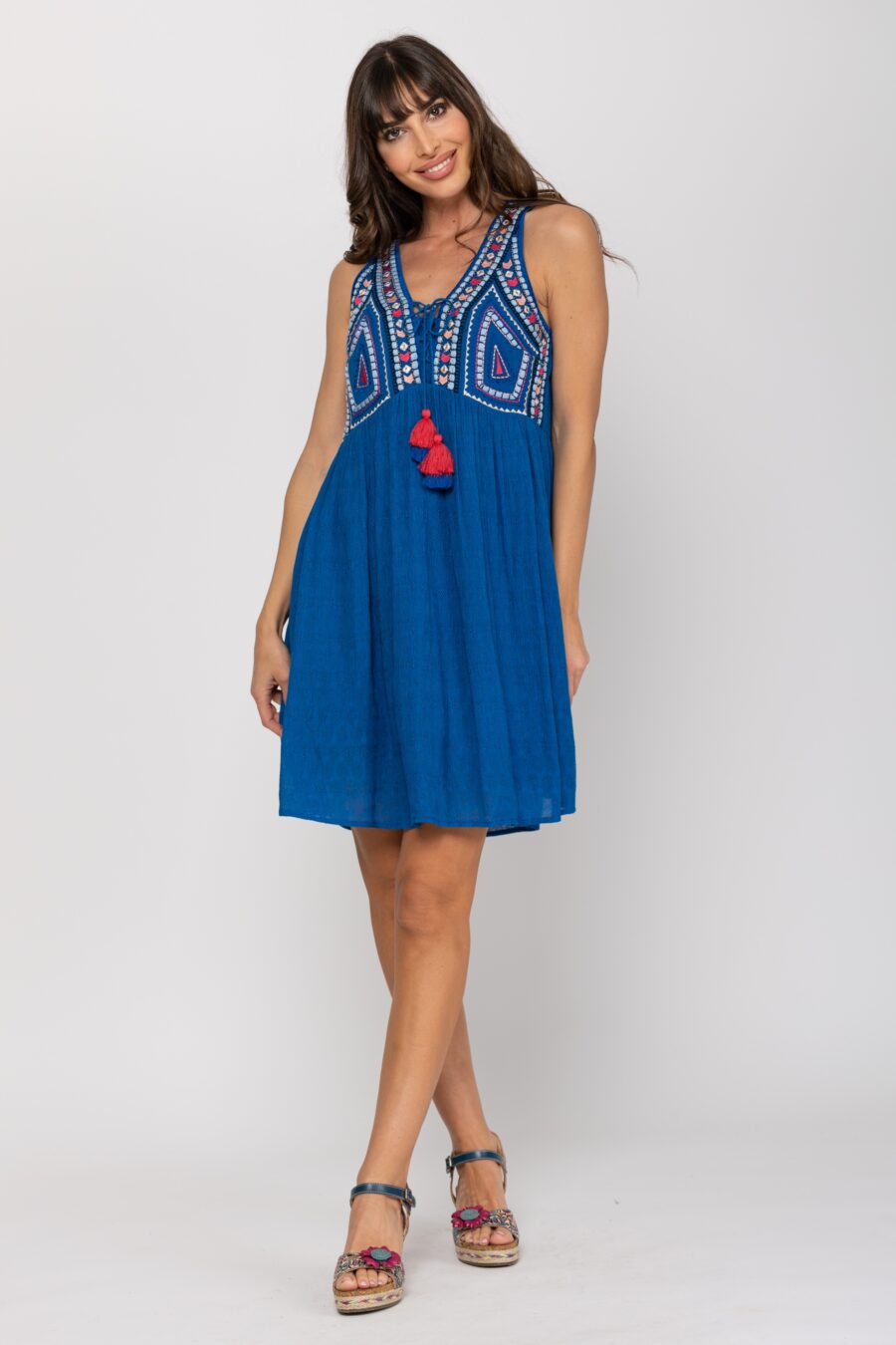 peace&love by calao VESTIDO LISO BORDADO COMPRAR AHORA
