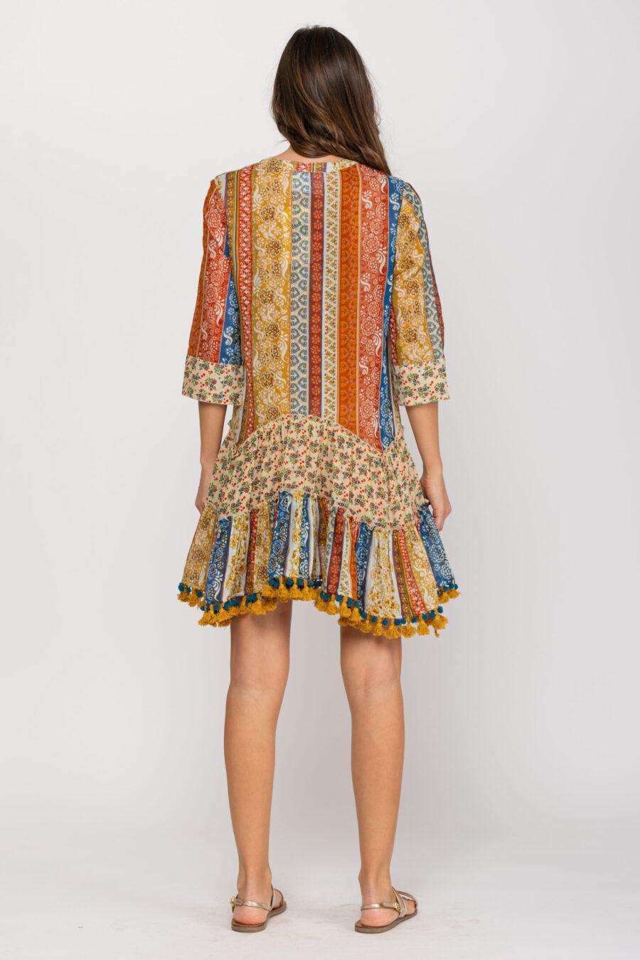 peace&love by calao VESTIDO DE ESTAMPADO PATCHWORK Precio de fábrica