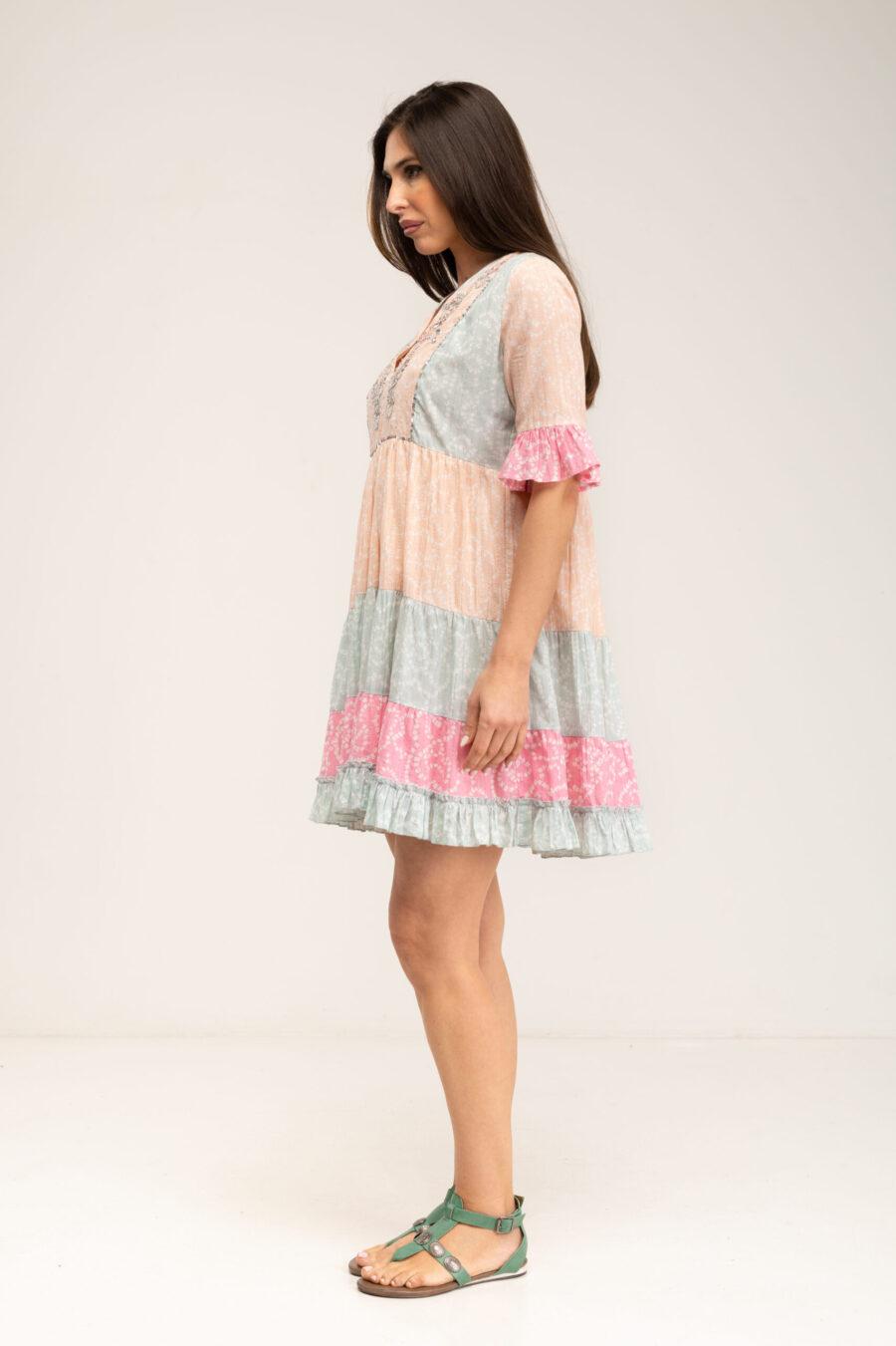 peace&love by calao VESTIDO CORTO ESTAMPADO BOHO LOOK Promoción por tiempo limitado
