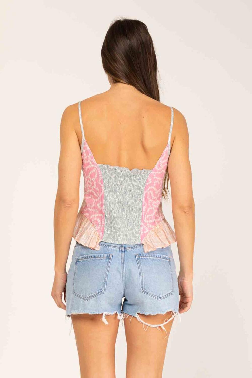 peace&love by calao TOP ESTAMPADO CON MEZCLA DE COLORES Tienda de fábrica