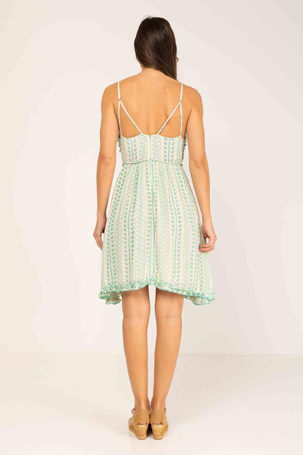 peace&love by calao VESTIDO CORTO TIRANTES Y CUELLO EN V Ahorra y exporta