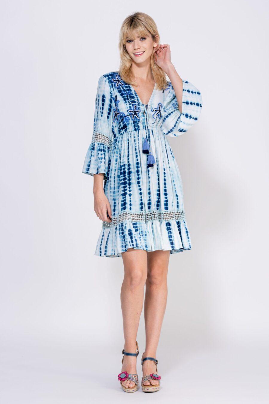 peace&love by calao VESTIDO ESTAMPADO CON ENCAJES Oferta exclusiva