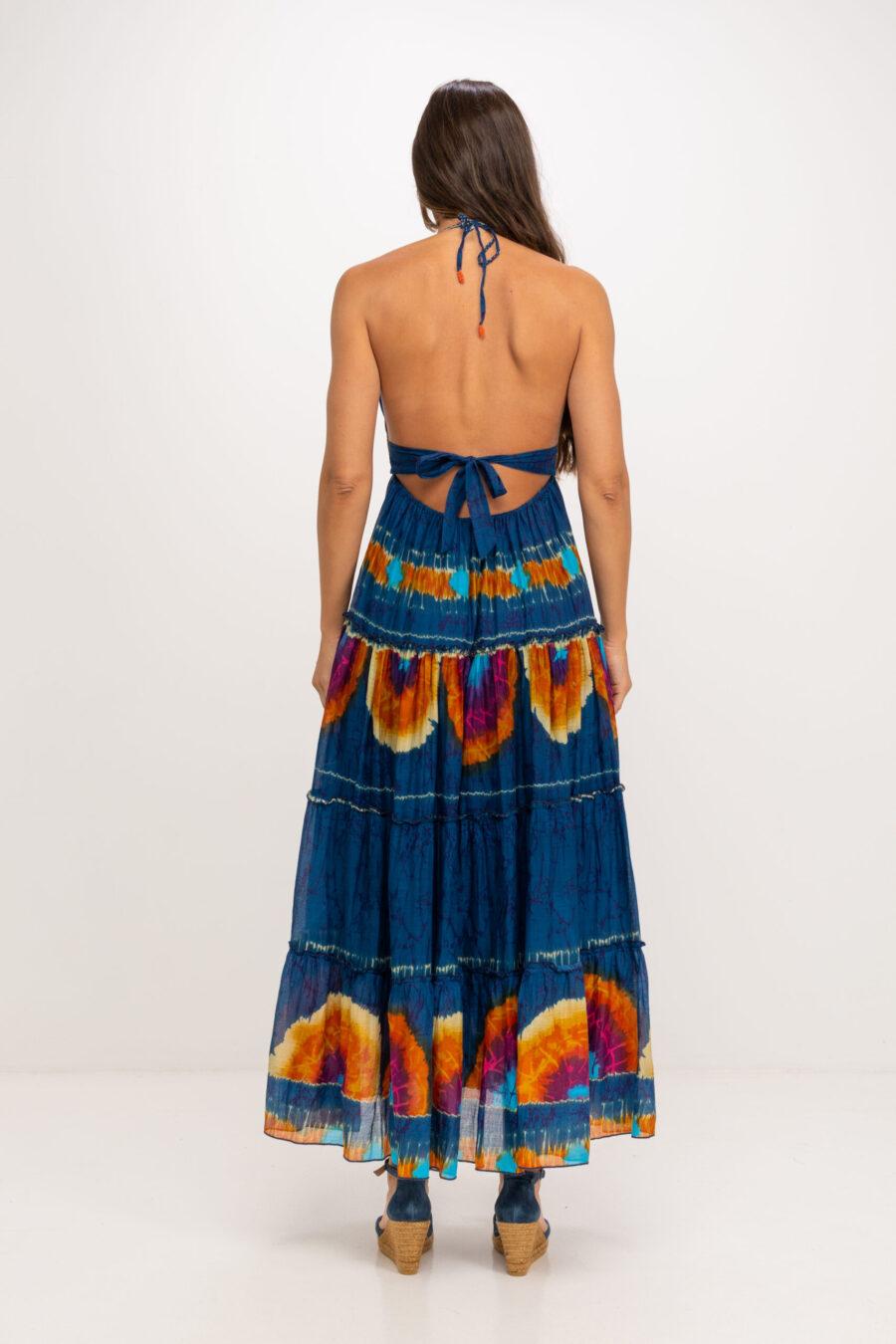 peace&love by calao VESTIDO LARGO TYE DYE ESCOTE EN V Ofertas especiales