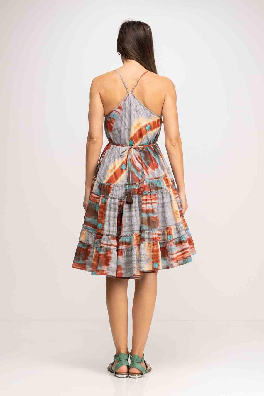 peace&love by calao VESTIDO CORTADO AL BIES LARGO TIE DYE Outlet online