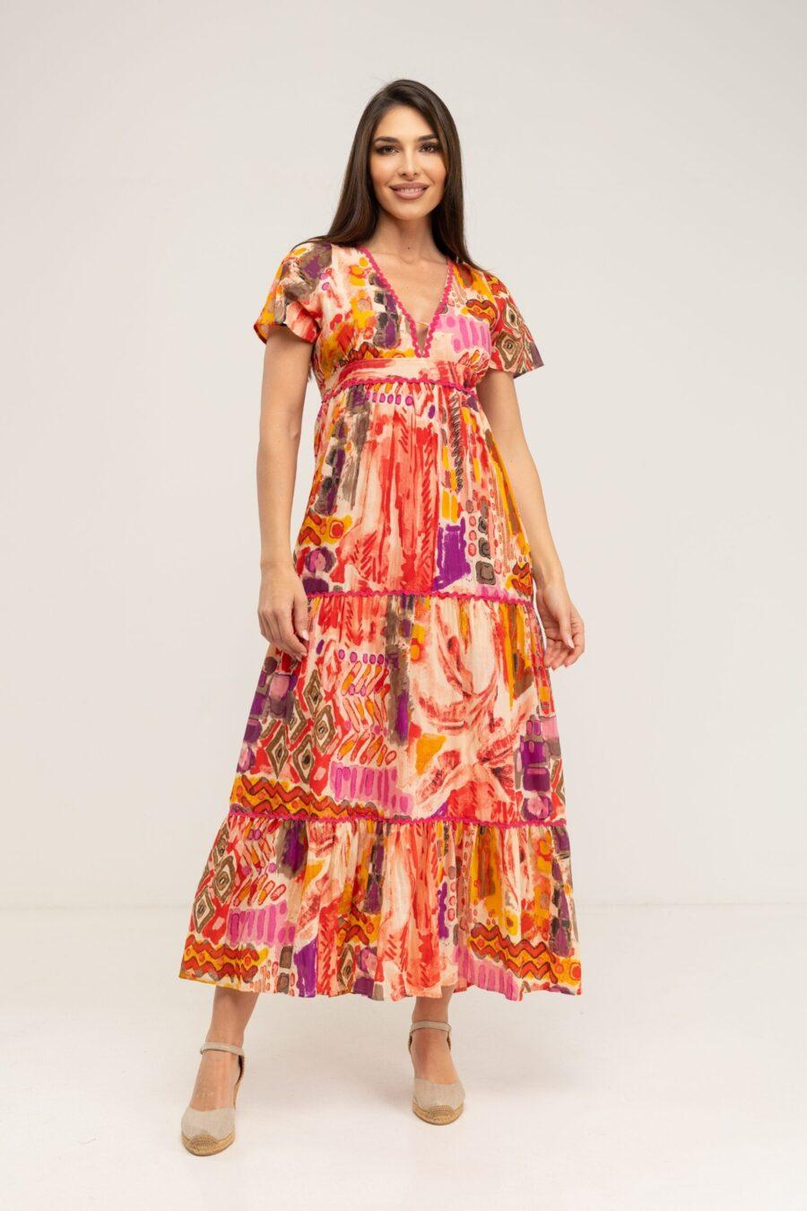 peace&love by calao VESTIDO ESTAMPADO ÉTNICO LARGO PR2526V Precio ultrabajo
