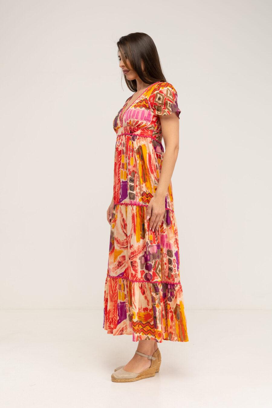 peace&love by calao VESTIDO ESTAMPADO ÉTNICO LARGO PR2526V Precio ultrabajo