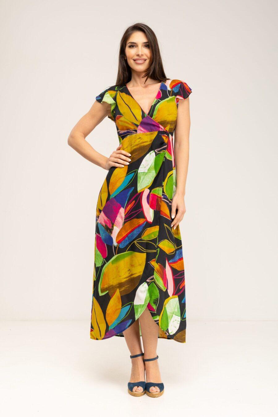 peace&love by calao VESTIDO ESTAMPADO CRUZADO En línea