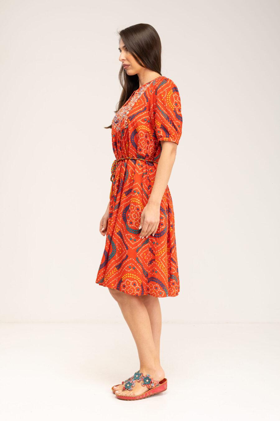 peace&love by calao VESTIDO ESTAMPADO ÉTNICO Venta caliente