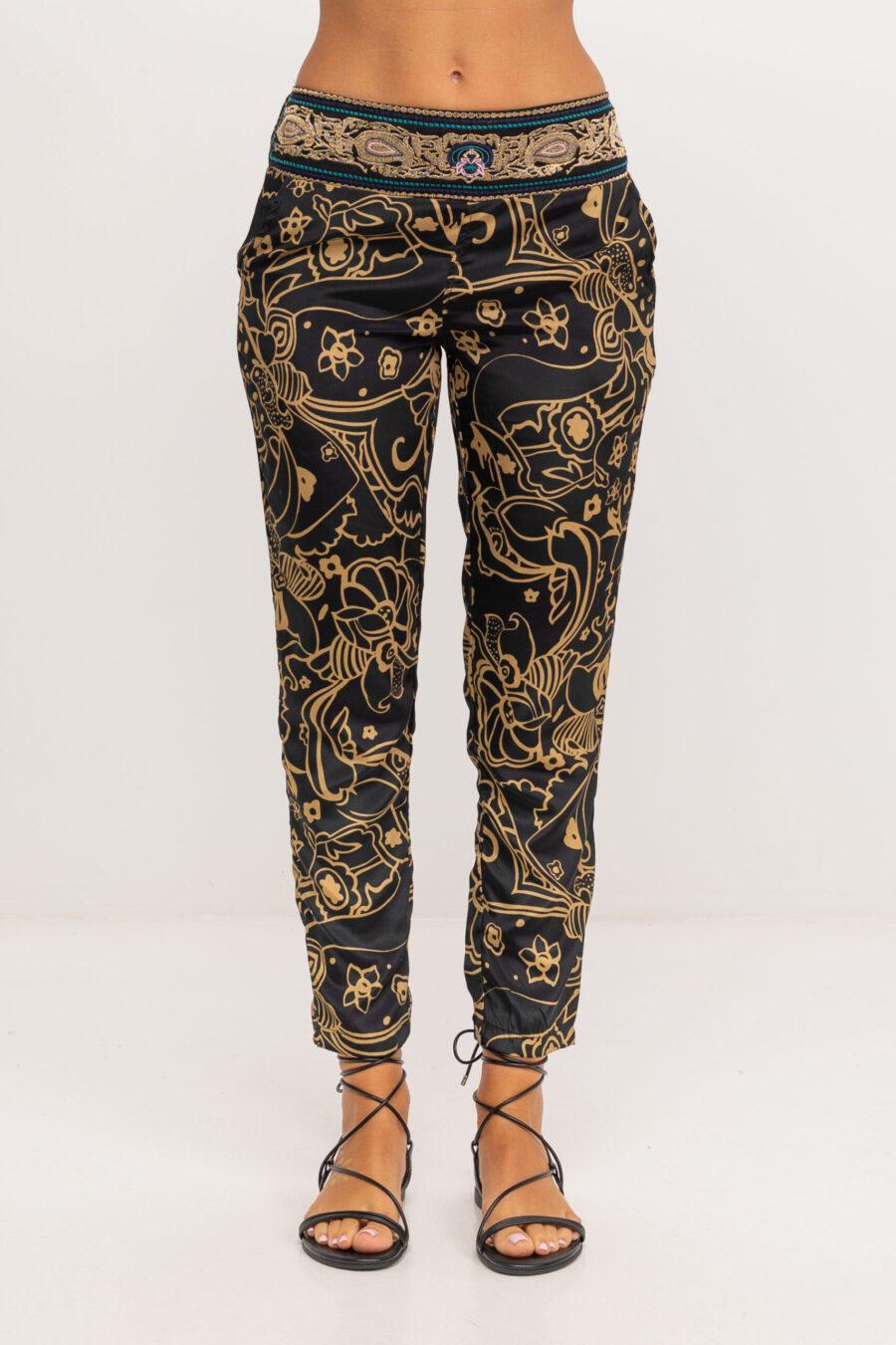 peace&love by calao PANTALON ESTAMPADO LARGO Tienda de fábrica
