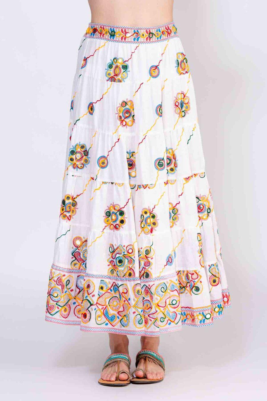 peace&love by calao FALDA LARGA LISA CON DETALLES Precios de Black Friday