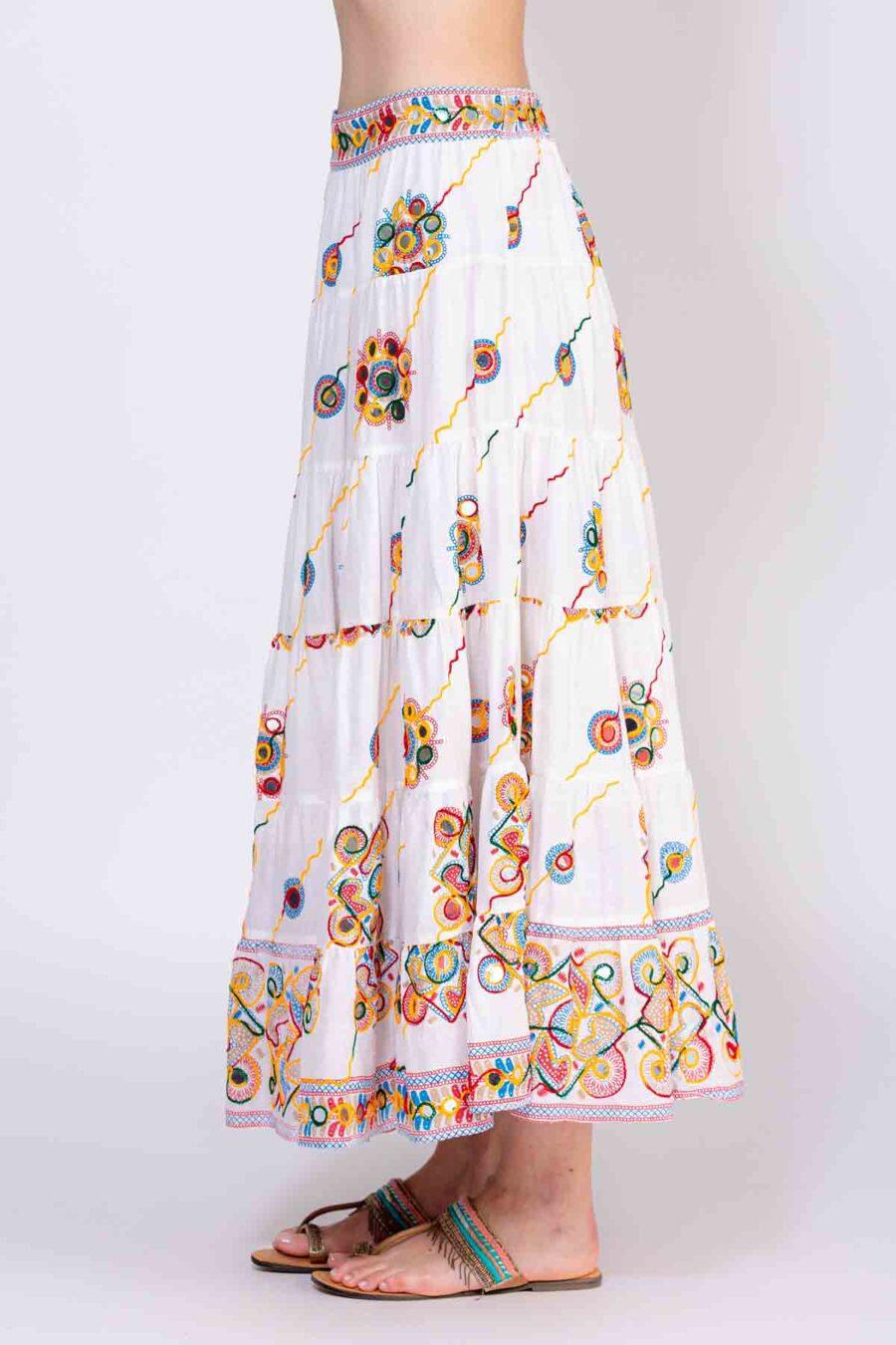 peace&love by calao FALDA LARGA LISA CON DETALLES Precios de Black Friday