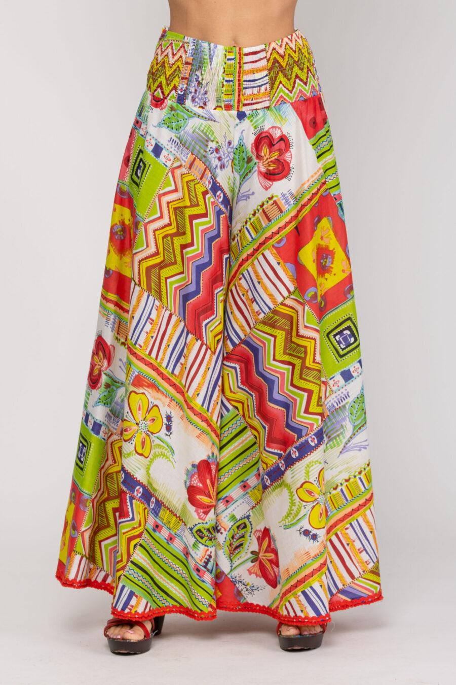 peace&love by calao PANTALON ESTAMPADO LARGO Descuento por venta flash